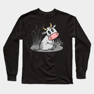 Cute Cow Graphic T-shirt | Cow Lover Gift Long Sleeve T-Shirt